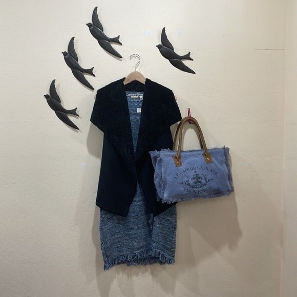 NEW! Anthropologie Holding Horses Knit Tweed Fringe Sweater Dress - S - Picture 12 of 14